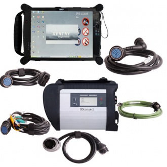 MB SD Connect C4 Star DOIP Diagnosis Tool With WiFi 2025.03 Plus EVG7 Diagnostic Controller Tablet PC
