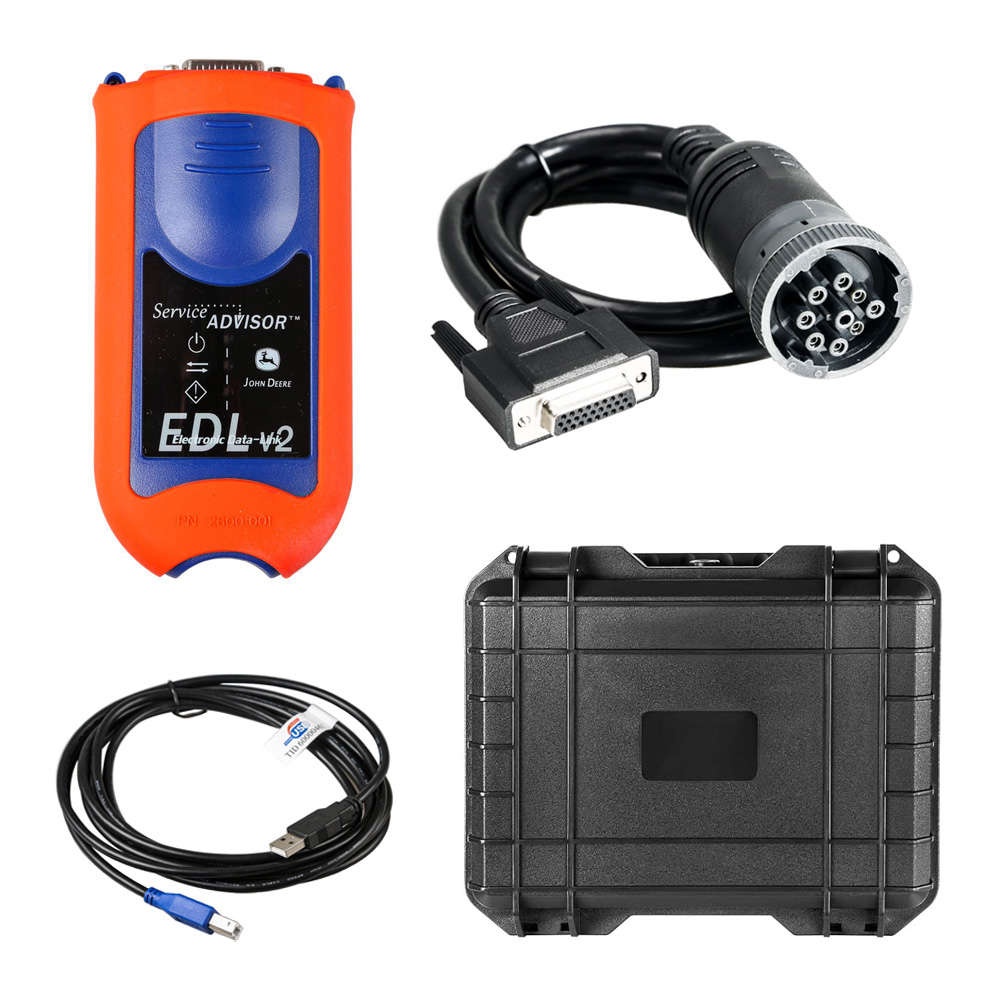 John Deere Service Advisor EDL V2 Electronic Data Link Truck Diagnostic Kit with V5.3.225 AG +CF Software