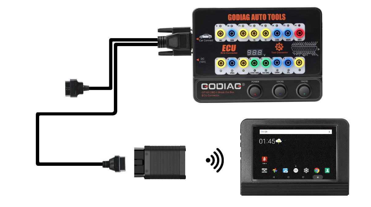 GODIAG-GT100-Auto-Tool-OBDII-Break-Out-Box-ECU-Connector-Ship-from-USUK-SO537