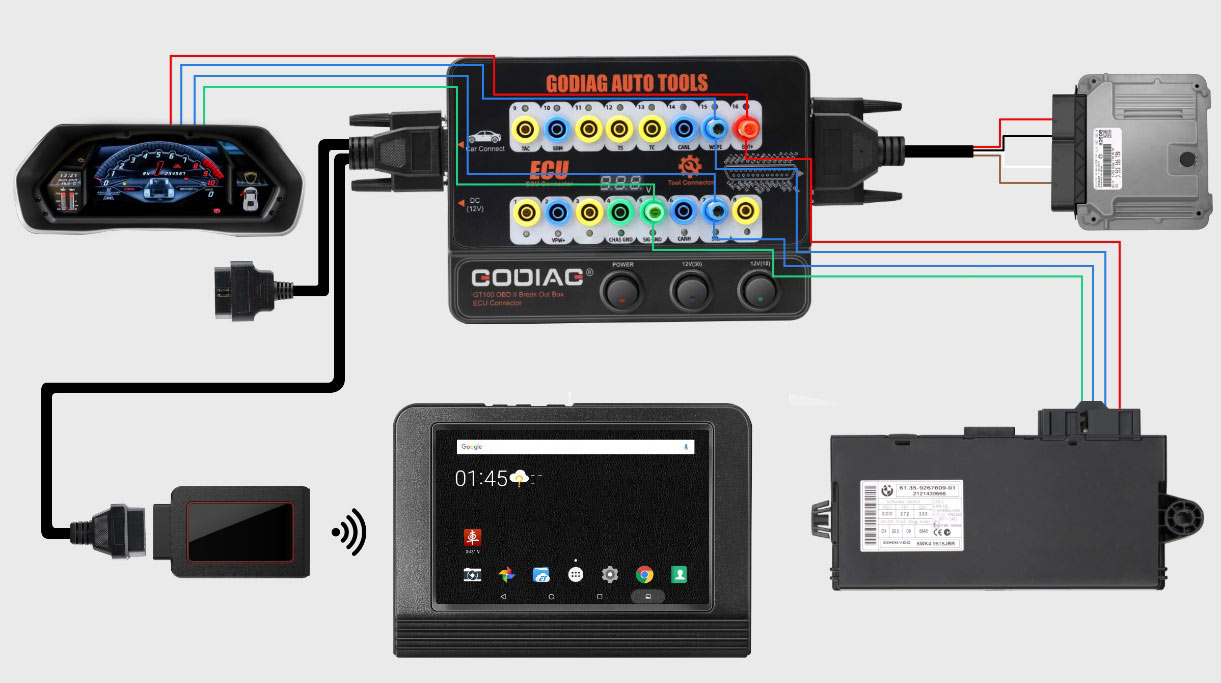 GODIAG-GT100-Auto-Tool-OBDII-Break-Out-Box-ECU-Connector-Ship-from-USUK-SO537